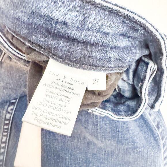 Rag & Bone Split Hem Cate Mid-Rise Flare Denim Jeans Size 27 - Picture 7 of 9